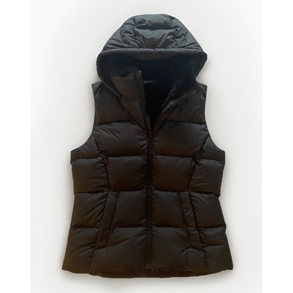 OUTDOOR RESEARCH Coldfront II Hooded 700 Down Fill Puffer Jacket Vest Black - M - Picture 2 of 14